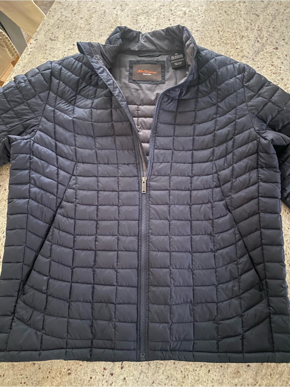 Ben Sherman Navy Quilted Packable Puffer Jacket